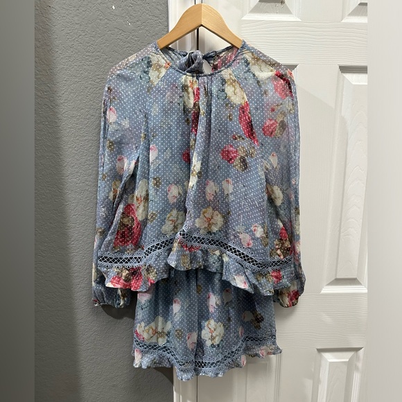 Zimmerman Havoc Floating Layer Floral Playsuit Romper - Picture 2 of 6